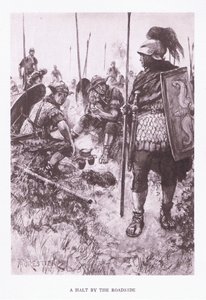Et stop ved vejkanten, illustration fra The Roman Soldier, 1928