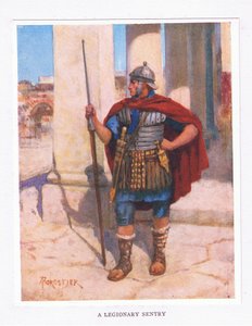 En legionær vagt, illustration fra The Roman Soldier, 1928