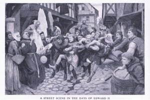 En gadescene i Edward II
