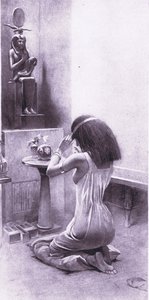 En egyptisk kvinde ved sine andagter, 1925 af Amedee Forestier