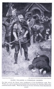 Danskere plyndrer en kristen kirke, 1920