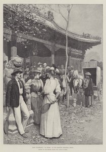 Lady Walsham er hjemme hos den britiske legation, Pekin af Amedee Forestier
