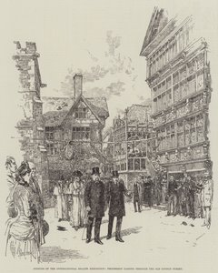 Åbning af den internationale sundhedsudstilling, procession gennem Old London Street af Amedee Forestier