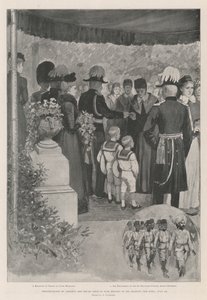 Præsentation af Ashanti og Sydafrikanske krigsmedaljer af Hans Majestæt Kongen, 29. juli af Amedee Forestier