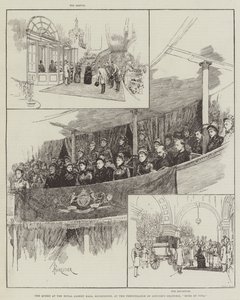 Dronningen i Royal Albert Hall, Kensington, ved opførelsen af Gounod