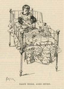 The West End Hospital for Paralysis and Epilepsy, Welbeck Street, London: Daisy Biggs, syv år gammel