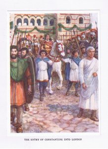 Konstantins indtog i London, illustration fra The Roman Soldier, 1928