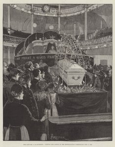 Den afdøde hr. CH Spurgeon, der ser kisten i Metropolitan Tabernacle, 9. februar 1892
