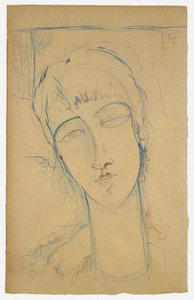Anna Akhmatova Portræt af en rød kvinde, 1915 af Amedeo Modigliani