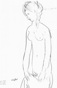 Beatrice Hastings, 1915 (sort farveblyant på papir http:gem.bridgemanimages.comlightbox5477500er) af Amedeo Modigliani