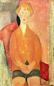 Dreng i shorts, ca. 1918 af Amedeo Modigliani