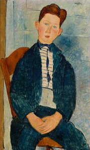 Dreng i en stribet sweater, 1918 af Amedeo Modigliani