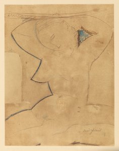 Caryatide au Sein Pointu (Caryatid med spidst bryst) af Amedeo Modigliani