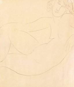 Nøgen kvinde læner sig, 1918 af Amedeo Modigliani
