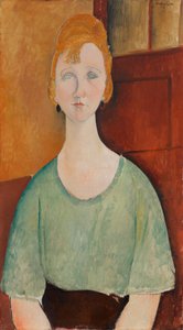 Pige i en grøn bluse af Amedeo Modigliani