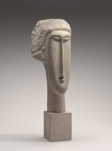 Hoved af en kvinde, ca. 1910-1911 (kalksten) af Amedeo Modigliani