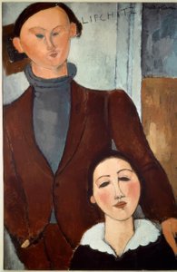 Jacques Lipchitz og hans kone af Amedeo Modigliani