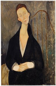 Lunia Czechowska (i sort kjole) af Amedeo Modigliani