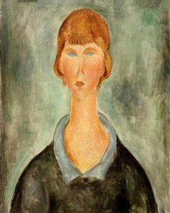 Portræt af en ung kvinde af Amedeo Modigliani