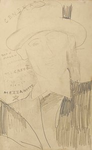Portræt af Blaise Cendrars, ca. 1916-18 af Amedeo Modigliani