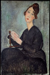Portræt af Dedie (Odette Hayden) Maleri af Amedeo Modigliani (1884-1920) 1918 Søn. 0,92x0,6 m - Paris, musee national d