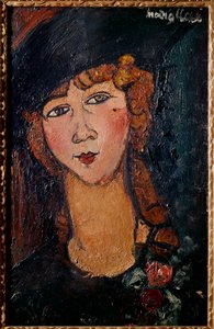 Portræt af Lolotte-maleri af Amedeo Modigliani (1884-1920) 1917 søn. 0,35x0,55 m Paris, musee national d