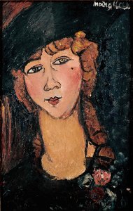 Portræt af Lolotte-maleri af Amedeo Modigliani (1884-1920) 1917 søn. 0,35x0,55 m Paris, musee national d