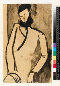 Portræt af en skægget mand, 1909 af Amedeo Modigliani