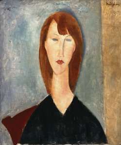 Portræt af en ukendt model (olie på lærred) af Amedeo Modigliani