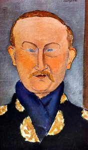 Portræt af maleren Léon Bakst 1866-1924, 1917 af Amedeo Modigliani