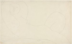 Liggende nøgen kvinde af Amedeo Modigliani