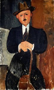 Siddende mand af Amedeo Modigliani