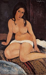 Siddende nøgen, 1917