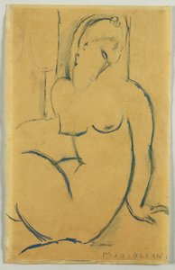Siddende kvinde, 1914 af Amedeo Modigliani