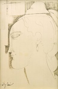 Hoved af en kvinde af Amedeo Modigliani
