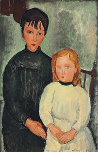 To piger; De to piger, 1918 af Amedeo Modigliani