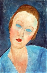 Hustru til maleren Survage, 1918 af Amedeo Modigliani