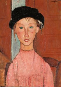 Ung pige i en baret, 1918 af Amedeo Modigliani