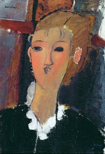 Ung kvinde i en lille ruff af Amedeo Modigliani