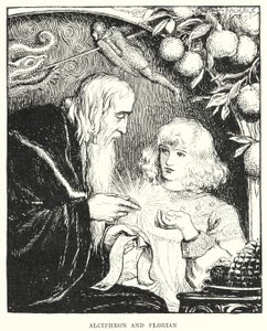 Alciphron og Florian (gravering) af Amelia M. (attr.to) Bowerley or Bauerle