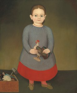 Pige med legetøjshane af American 19th Century