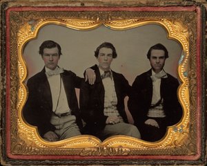 Portræt af tre unge mænd af American 19th Century