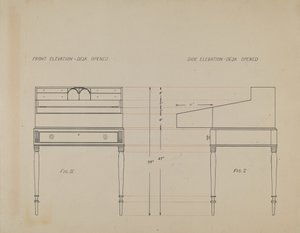 Skrivebord af American 20th Century