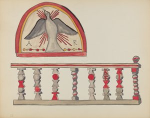 Plade 10: Helligånd (Lunette): Fra porteføljen "Spanish Colonial Designs of New Mexico"