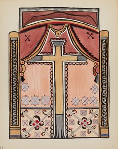Plade 13: Design med kors, Chimayo: Fra porteføljen "Spanish Colonial Designs of New Mexico" af American 20th Century