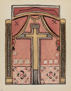 Plade 13: Designs with Cross, Chimayo: Fra porteføljen "Spanish Colonial Designs of New Mexico" af American 20th Century
