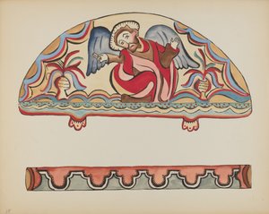 Plade 15: The Creation (Lunette): Fra porteføljen "Spanske koloniale designs i New Mexico" af American 20th Century