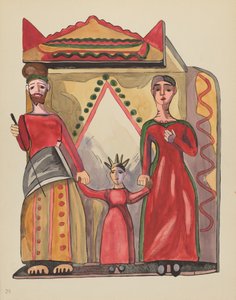 Plade 28: Den hellige familie: Fra porteføljen "Spanske koloniale designs i New Mexico" af American 20th Century