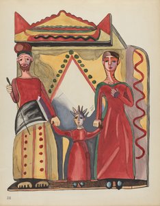 Plade 28: Den hellige familie: Fra porteføljen "Spanske koloniale designs i New Mexico"