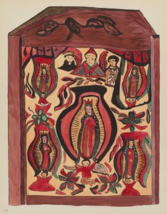 Plade 32: Vor Frue af Guadalupe: Fra Portfolio "Spanske koloniale designs i New Mexico af American 20th Century